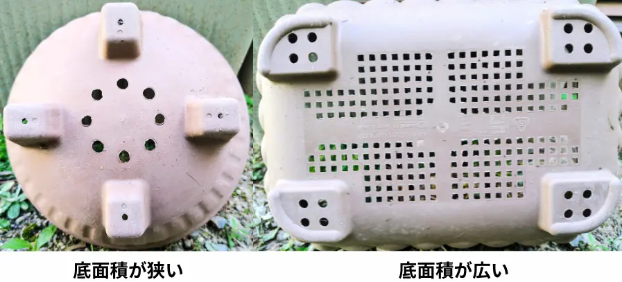 底面積の広さ、説明画像