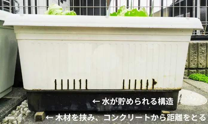 底面給水プランターの説明画像