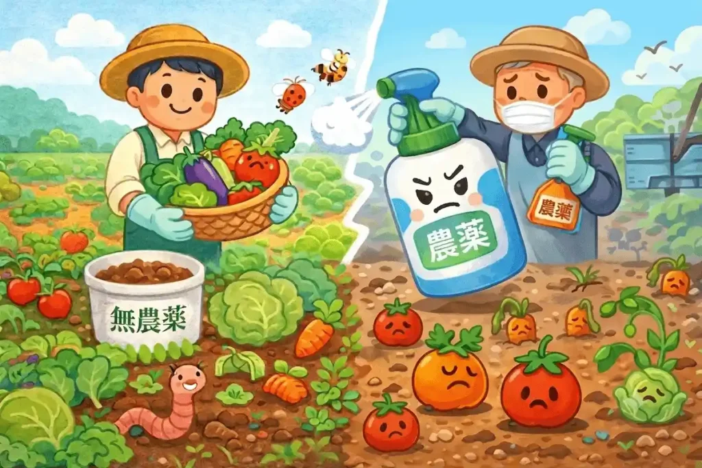農薬・無農薬イメージ